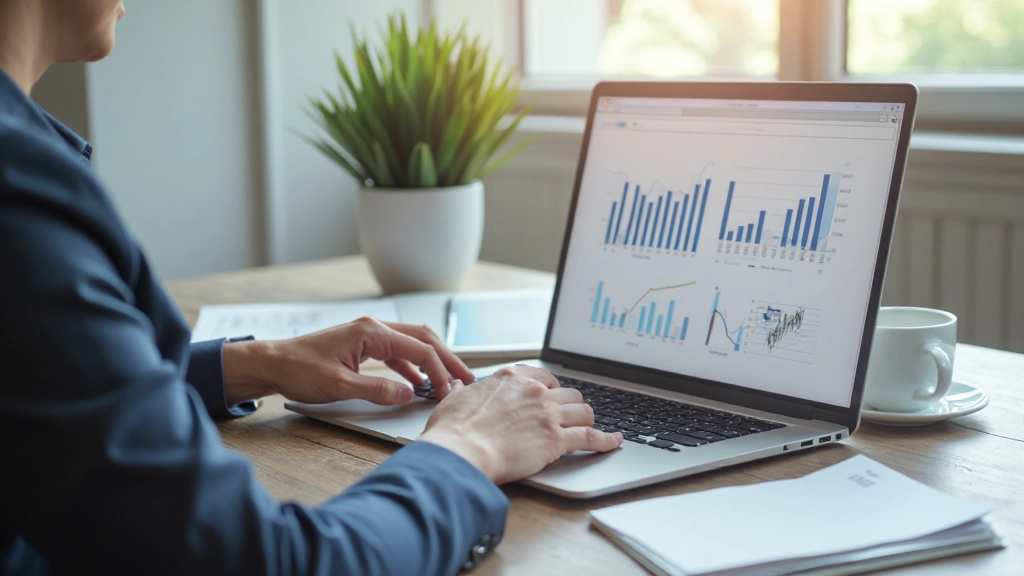 Профессиональное рабочее пространство инвестора с графиками на экране