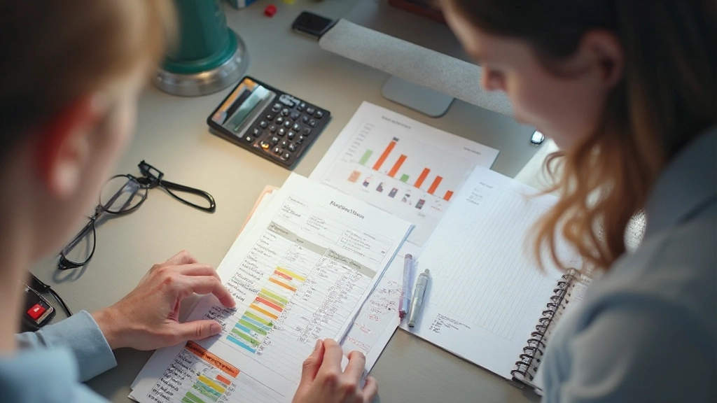 Персональный бюджет на столе с калькулятором и документами